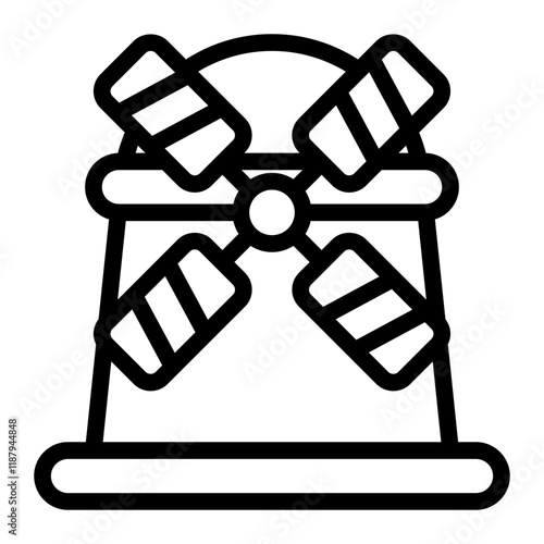 Windmill Line Icon