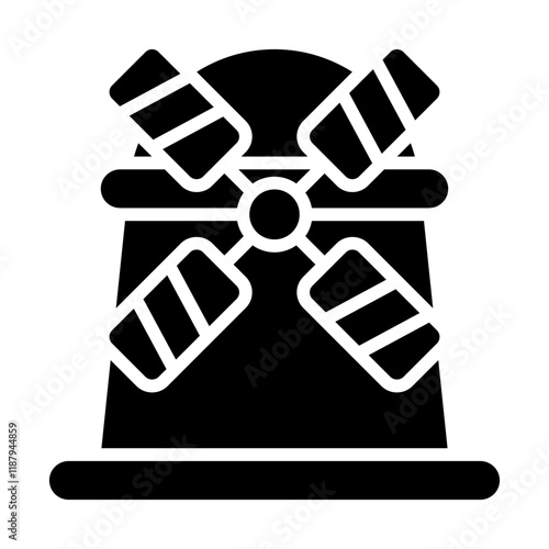 Windmill Solid Icon