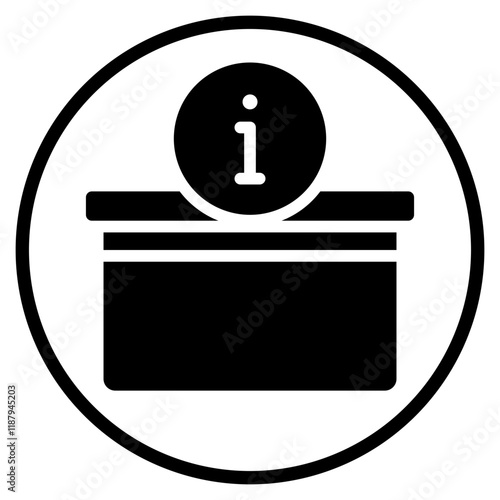 information desk glyph icon