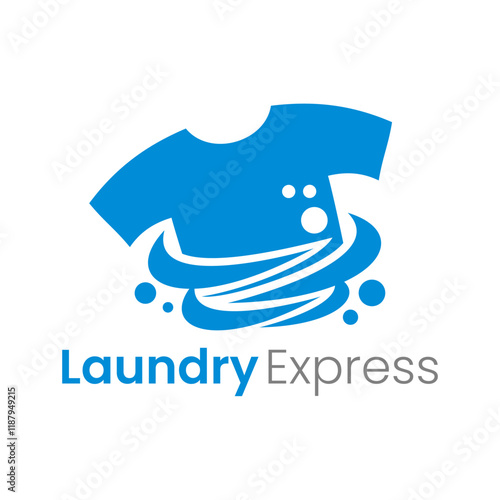 Express laundry business logo ready to print