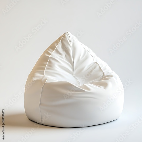 Wallpaper Mural White bean bag chair on white background Torontodigital.ca