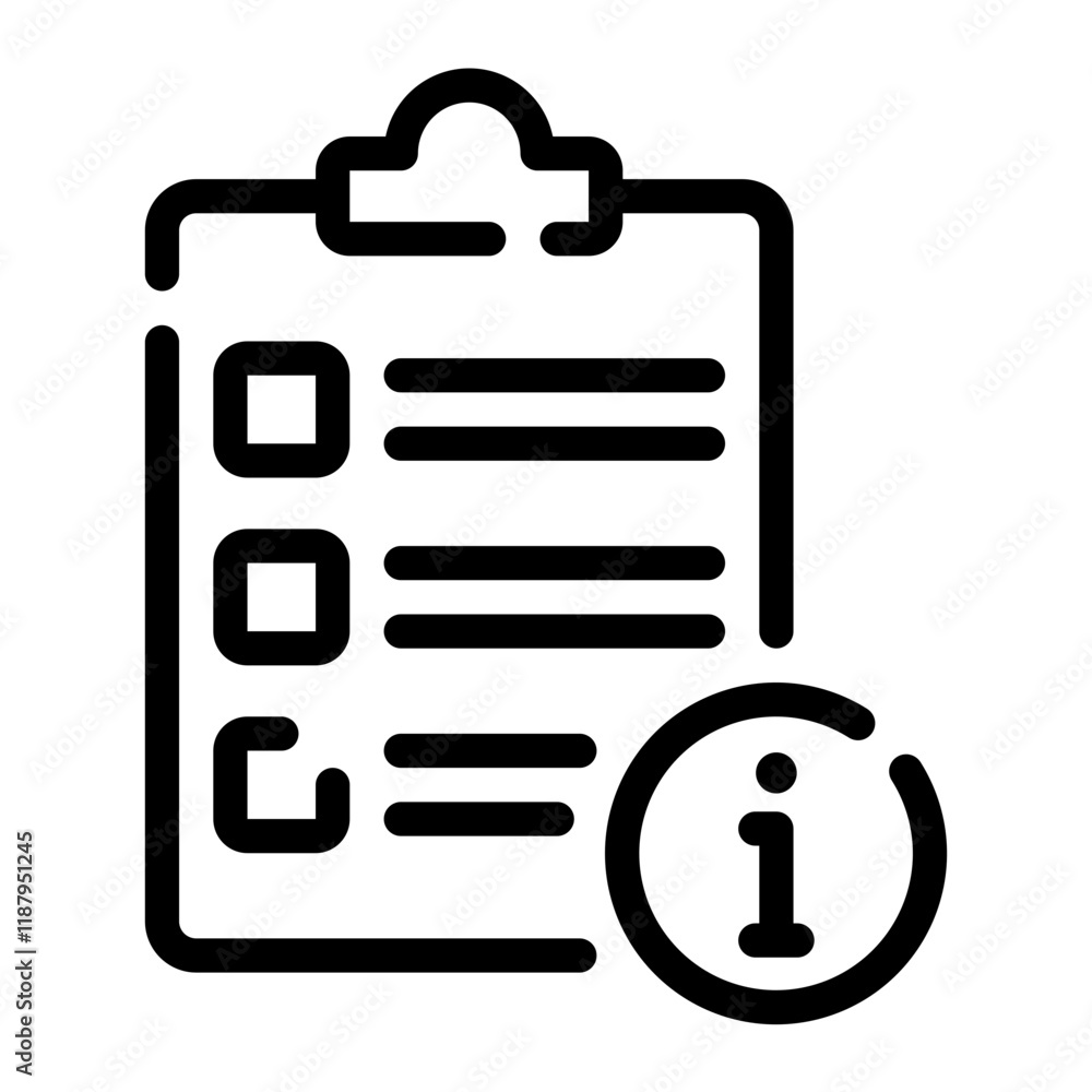clipboard line icon