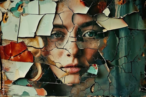 fragments of memory broken pieces of photographs and colors blen