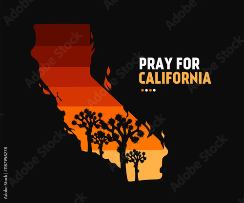 Pray for California Wildfire Relief Poster