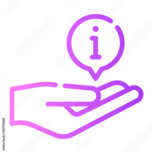 hand gradient icon