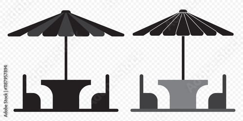 Terrace Icon. terrace icon isolated on transparent background. Modern and editable terrace icon. Simple icons vector illustration. eps 10.