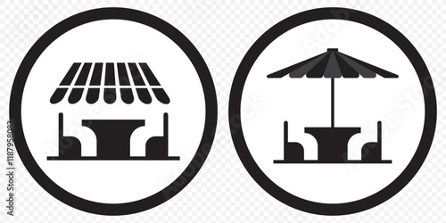 Terrace Icon. terrace icon isolated on transparent background. Modern and editable terrace icon. Simple icons vector illustration. eps 10.