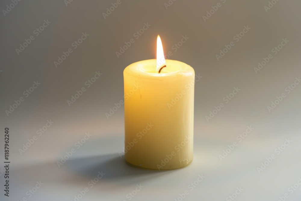 Serene unity candle symbolizes harmony and peace in minimalist setting Serene unity candle symbolizes harmony and peace in minimalist setting