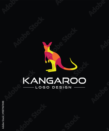 Kangroo Logo Design | Vector file of Kangroo Sillouette
