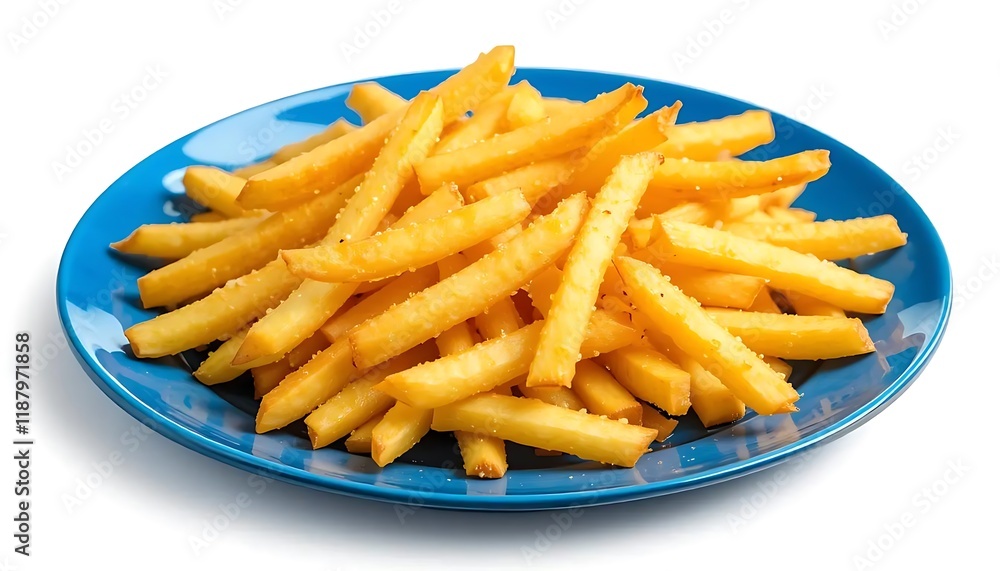 A Delicious Plate of Golden French Fries A Delicious Plate of Golden French Fries