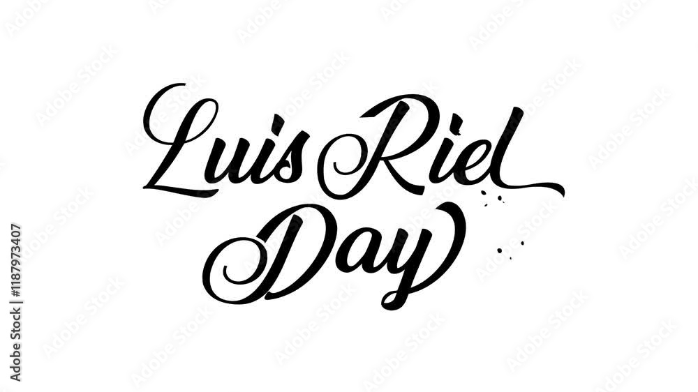 Louis Riel Day text animation. Suitable for honoring the historic Métis leader. Displays cultural pride. Louis Riel Day text animation. Suitable for honoring the historic Métis leader. Displays cultural pride.