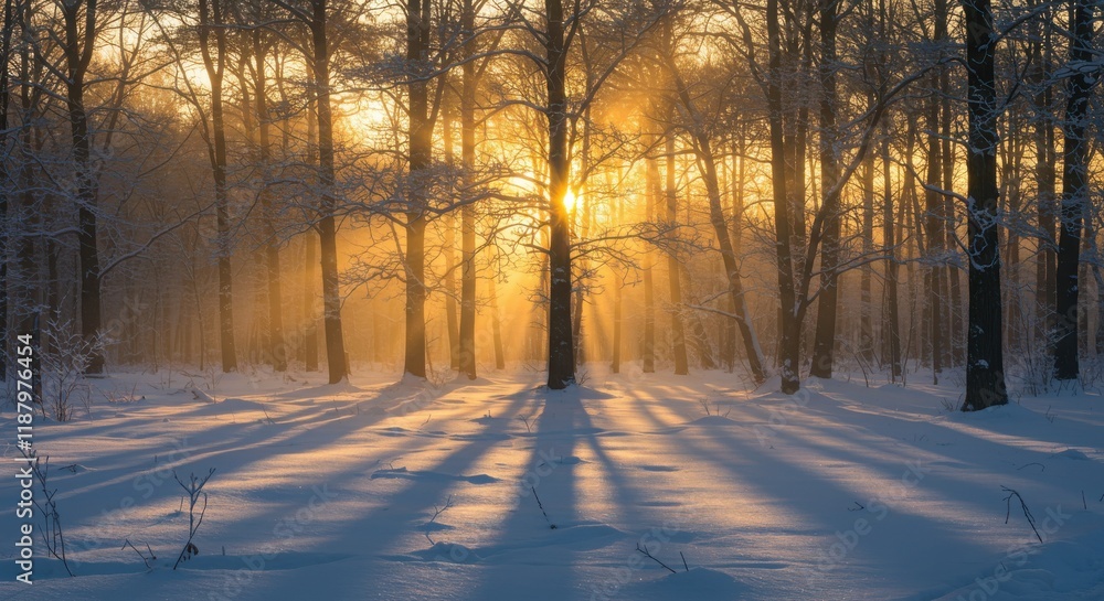 Winter forest snow-covered ground Winter forest snow-covered ground