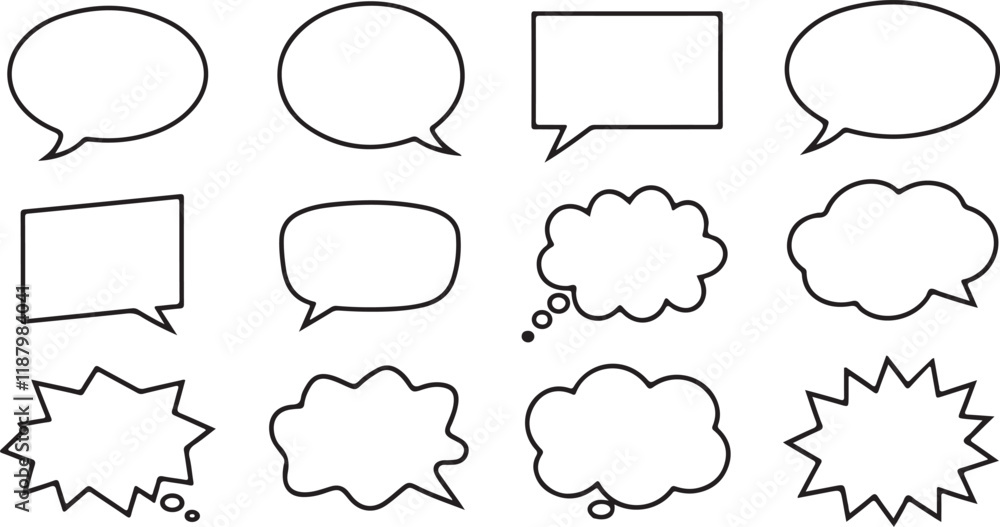 Obraz premium speech bubbles set