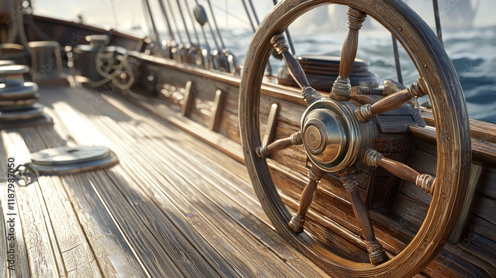 Majestic Sailing Ship's Wheel: A Glimpse into Nautical Adventures Majestic Sailing Ship's Wheel: A Glimpse into Nautical Adventures