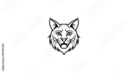 bobcat logo, design, art, logo design, minimalist, line art