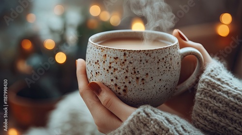 Cozy Cup for Health Reset and Relaxation, Blur Background
