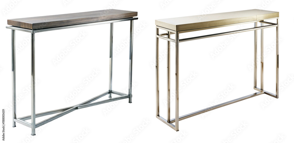 Wooden table with iron legs isolated on transparent background. Wooden table with iron legs isolated on transparent background.