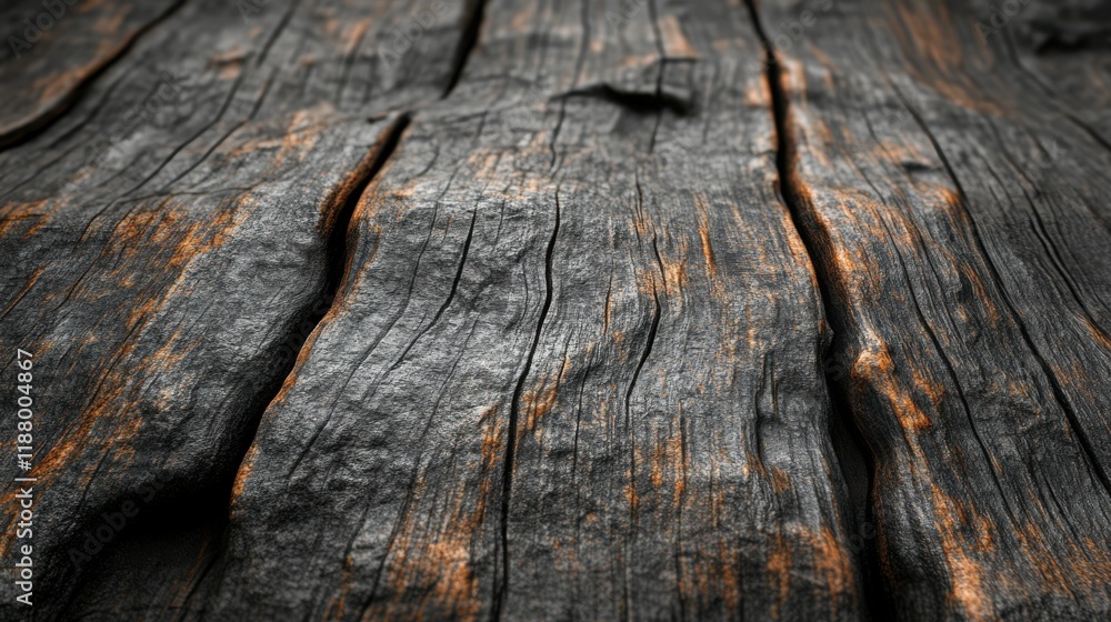 highly detailed 3D texture showing the weathered surface of old barnwood, with deep grooves and visible grain patterns. The wood is rich in color variations, ranging from dark browns to faded grays highly detailed 3D texture showing the weathered surface of old barnwood, with deep grooves and visible grain patterns. The wood is rich in color variations, ranging from dark browns to faded grays