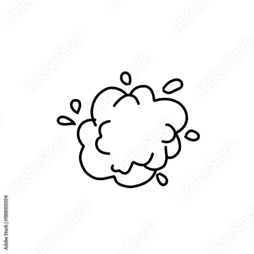 Cartoon doodle bomb explosion