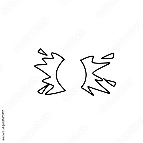 Cartoon doodle bomb explosion