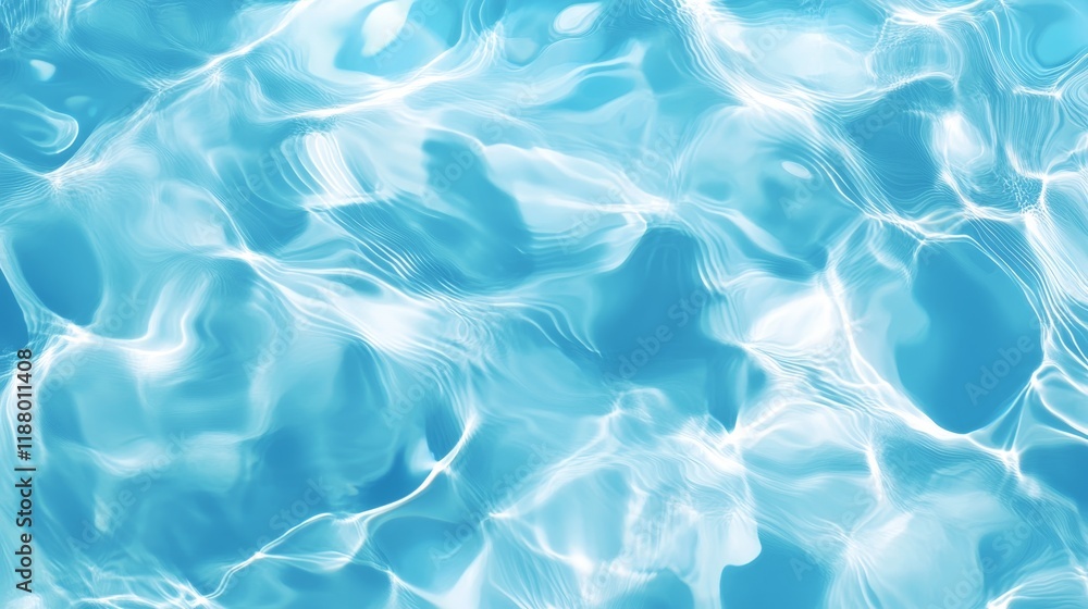 Obraz premium Rippling blue water with sunlight reflections creating calming patterns
