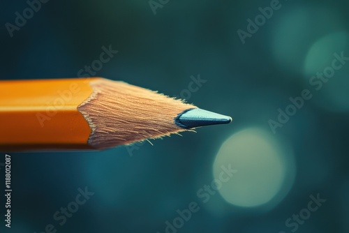 Close Up Of A Sharpened Yellow Pencil photo