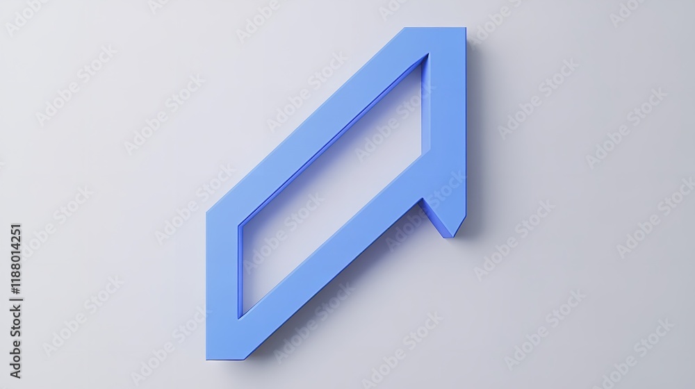 A minimalistic blue geometric arrow-like shape shown on a white background
A minimalistic blue geometric arrow-like shape shown on a white background
