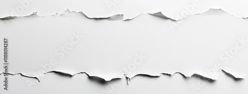 Wallpaper Mural Torn white paper edge with rough texture on solid background Torontodigital.ca
