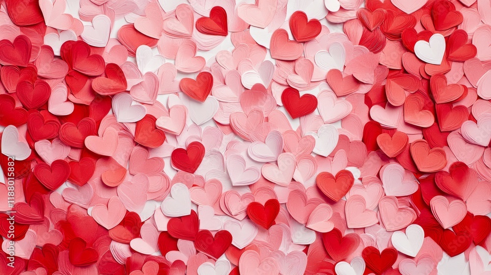 Romantic Valentine's Day Background with Red and Pink Paper Hearts on White, Top View Flat Lay Design for Greeting Cards and Love-Themed Celebrations
Romantic Valentine's Day Background with Red and Pink Paper Hearts on White, Top View Flat Lay Design for Greeting Cards and Love-Themed Celebrations