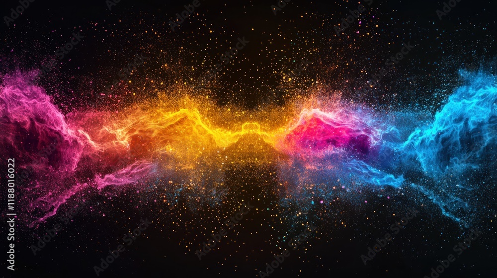 Fototapeta premium Cosmic Nebula: A Symphony of Color and Light