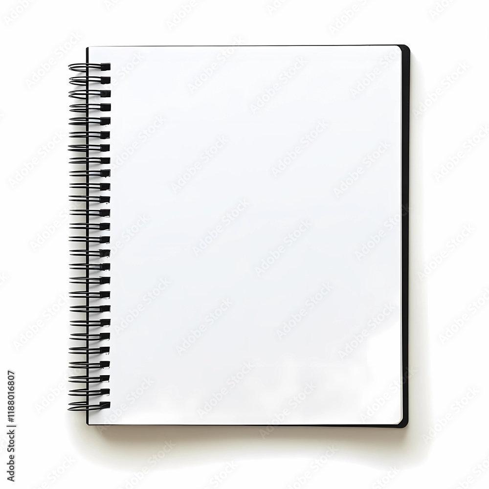Spiral Bound Notebook on Spotless White Background for Notes Spiral Bound Notebook on Spotless White Background for Notes