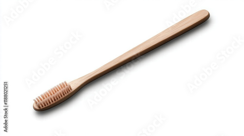 Eco friendly bamboo toothbrush with sleek design and soft bristles, perfect for sustainable oral care. great choice for environmentally conscious consumers photo