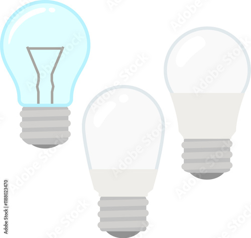 白熱電球、電球型蛍光灯、LED電球