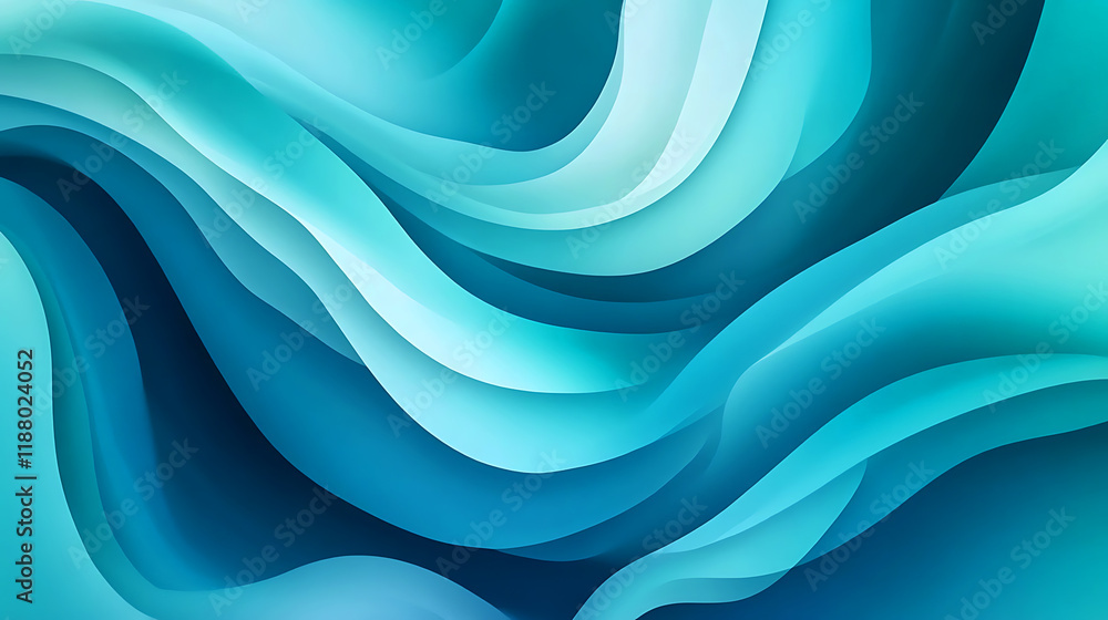 Abstract Digital Wavescape in Teal Hues, A mesmerizing digital illustration of teal waves, evoking a sense of serene movement and depth. Abstract Digital Wavescape in Teal Hues, A mesmerizing digital illustration of teal waves, evoking a sense of serene movement and depth.