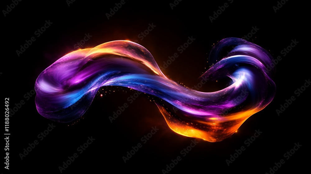Abstract Swirling Nebula of Vibrant Hues and Cosmic Dust Abstract Swirling Nebula of Vibrant Hues and Cosmic Dust