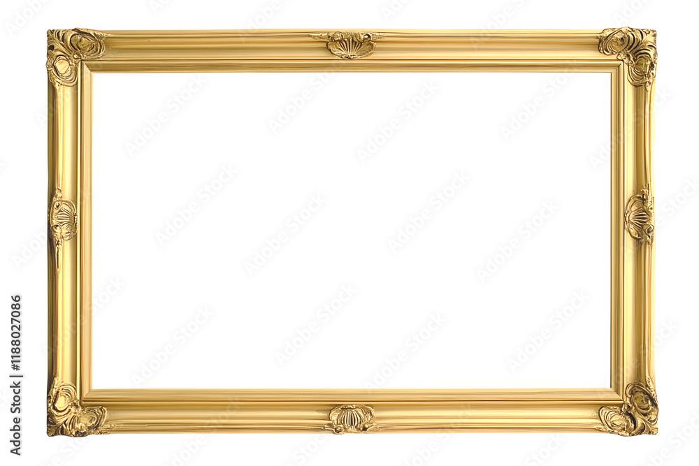 Wooden Picture Frame isolated on white background. Wooden Picture Frame isolated on white background.