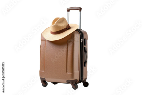Wallpaper Mural Travel suitcase bag and hat on isolated transparent background Torontodigital.ca