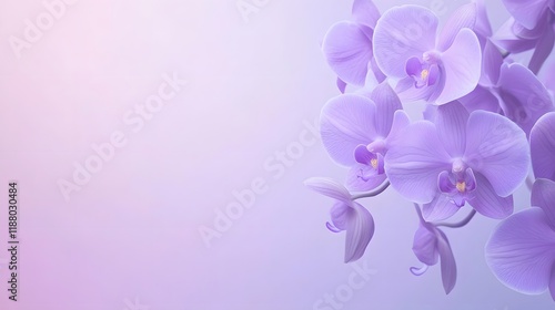 Wallpaper Mural Lavender Orchids Softly Bloom Against Pastel Background Torontodigital.ca