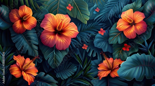 Wallpaper Mural Exploring the Rainforest: A discovery of rare flowers in the rainforest Torontodigital.ca