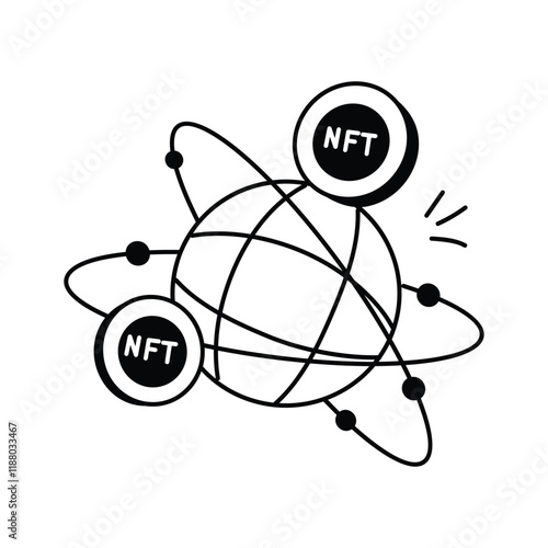 Representation of the global reach of NFTs in the metaverse