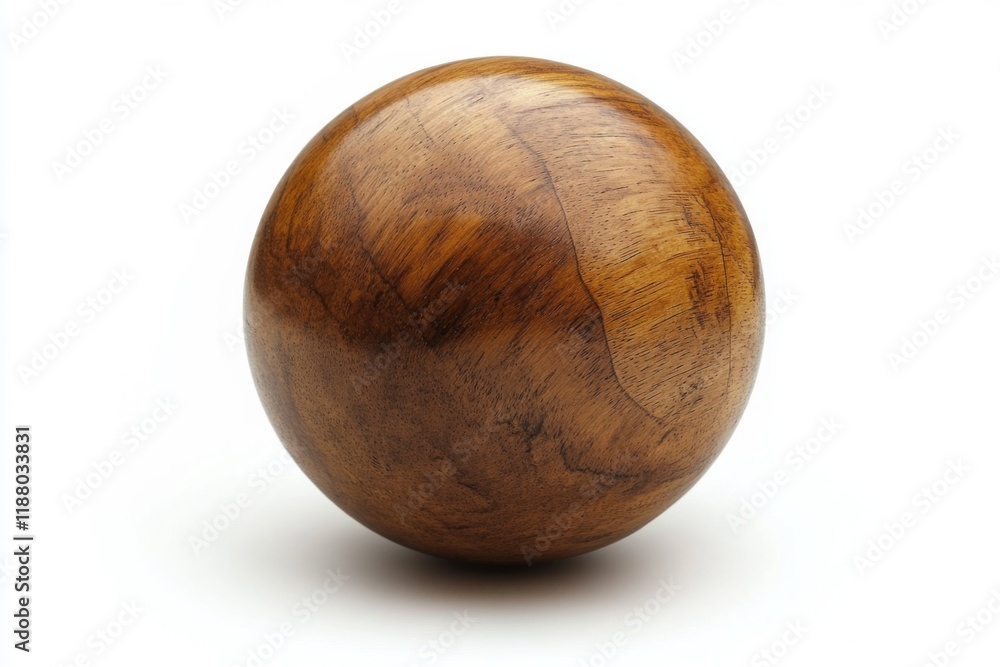 Rustic wooden ball on white background Rustic wooden ball on white background