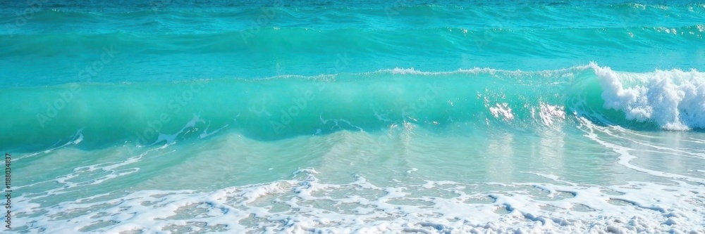 Azure turquoise ocean water, white wave foam texture, surf, crest, ocean wave Azure turquoise ocean water, white wave foam texture, surf, crest, ocean wave