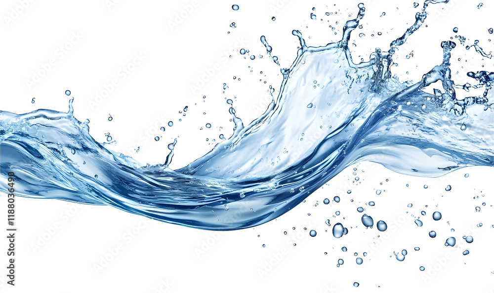 Blue water swirl splash with little bubbles isolated on clear png background. Blue water swirl splash with little bubbles isolated on clear png background.