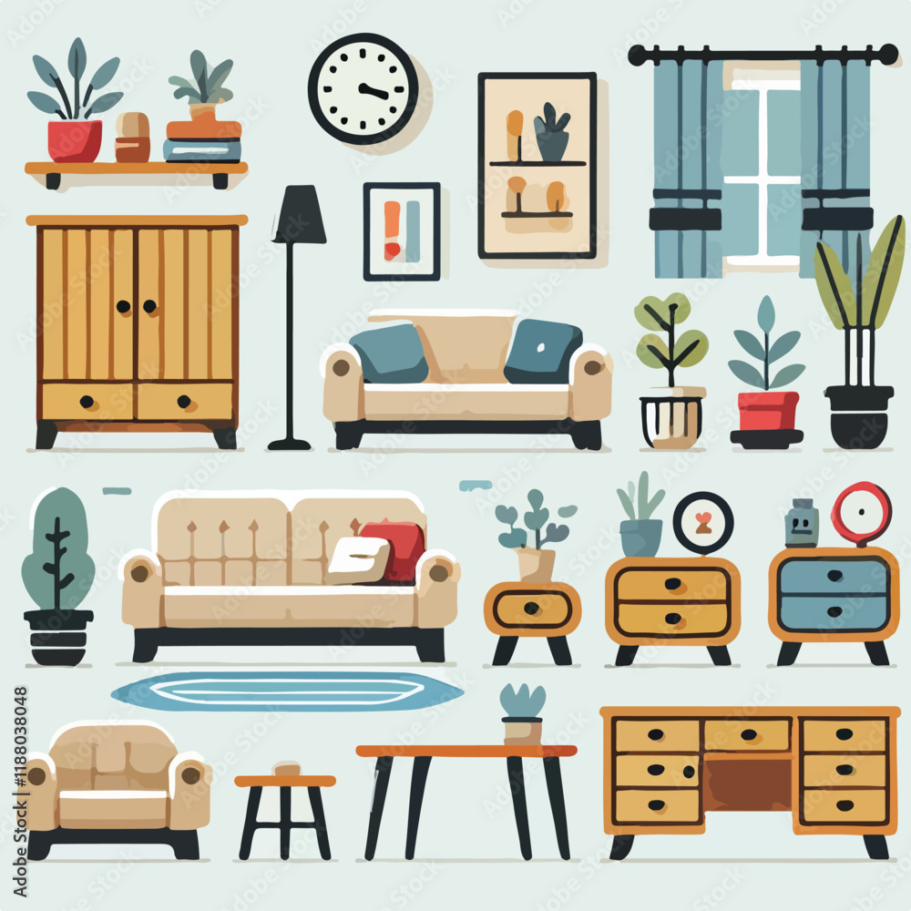 Fototapeta premium flat furniture icon vector illustration