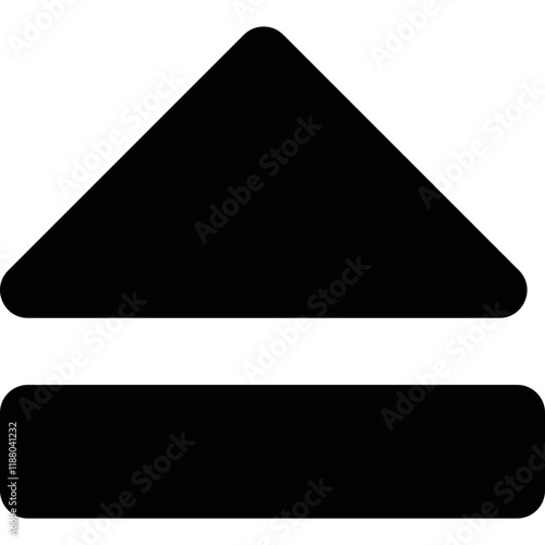 Simple vector icon eject disk