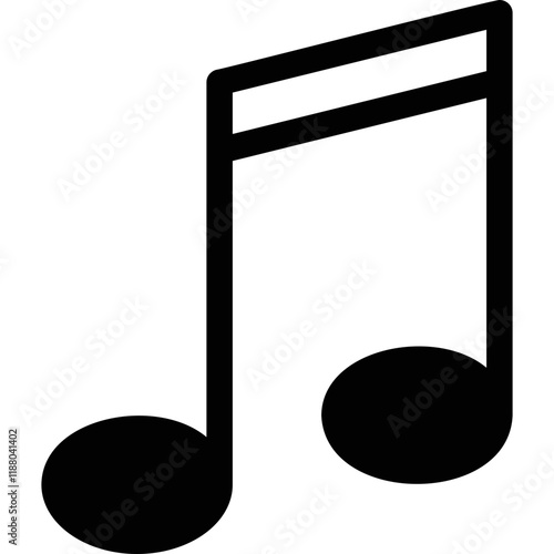 Simple vector icon musical note