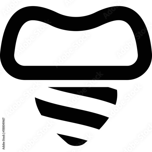 Simple vector icon denture