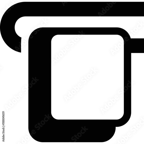 Simple vector icon towel on dryer