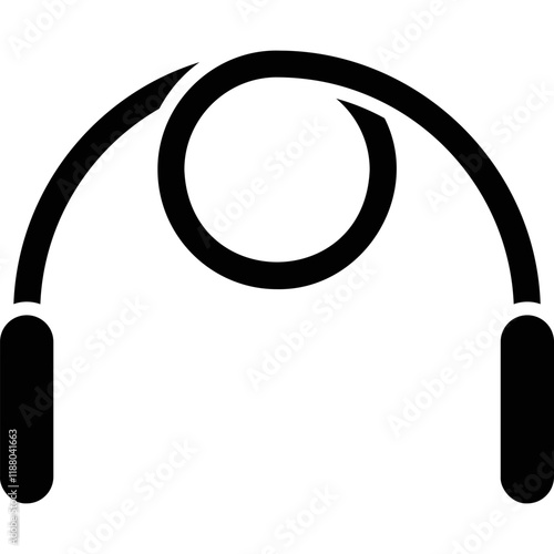 Simple vector icon skipping rope