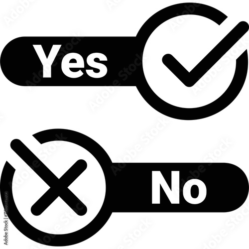 Simple vector icon yes, no